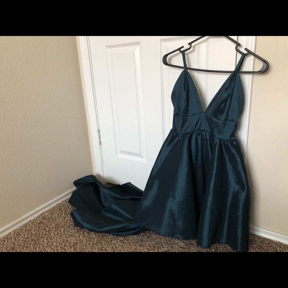 Dark green formal dress